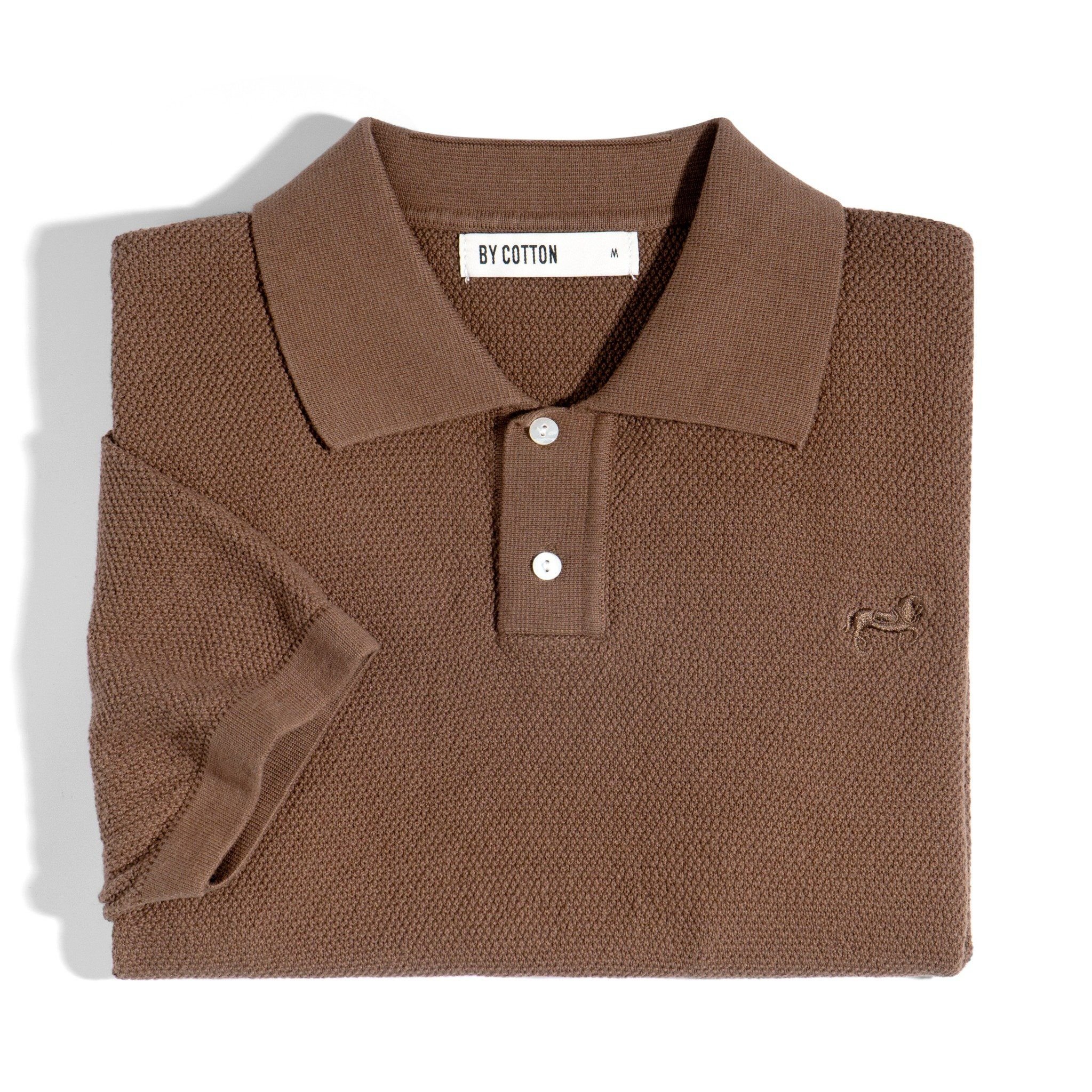ÁO POLO DỆT KIM CAO CẤP NÂU SS2