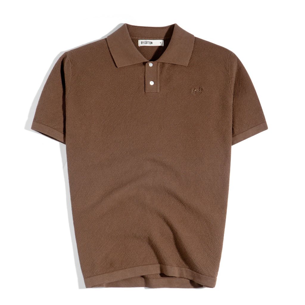 ÁO POLO DỆT KIM CAO CẤP NÂU SS2