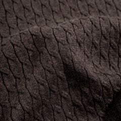 Áo Thun Polo Dệt Kim Twist - Nâu