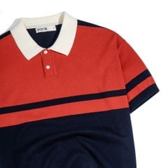 ÁO THUN POLO DỆT KIM CAO CẤP XANH ĐEN PHỐI CAM