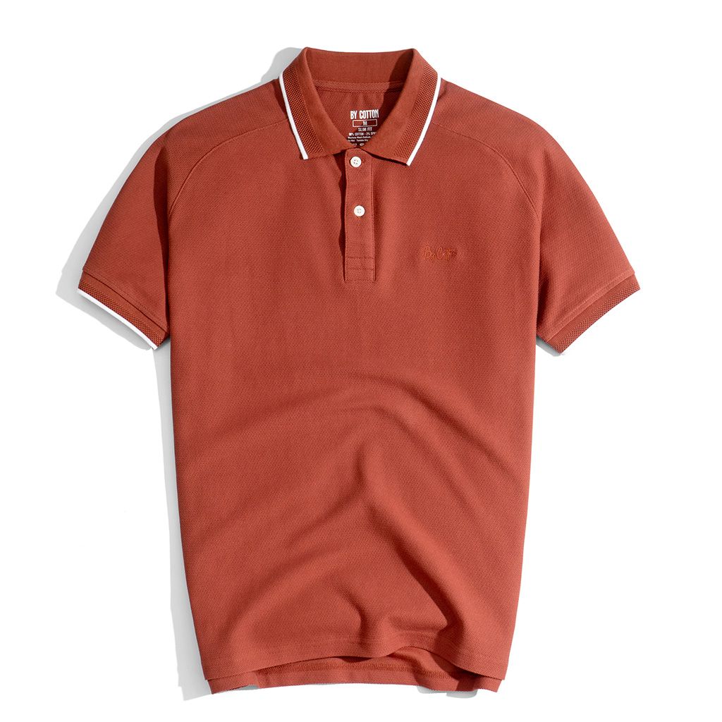 ÁO THUN POLO COOL PIQUE ĐỎ GẠCH