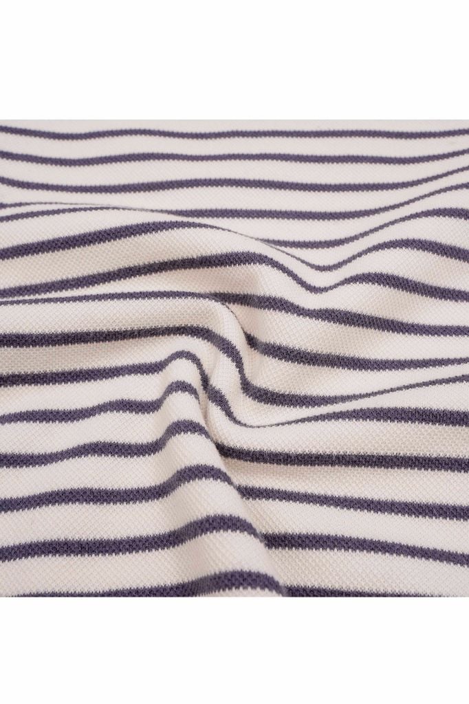 NAVY CREAM MINI STRIPES POLO