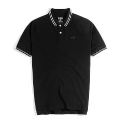 ÁO THUN POLO RAGLAN ĐEN THÊU CON NGỰA