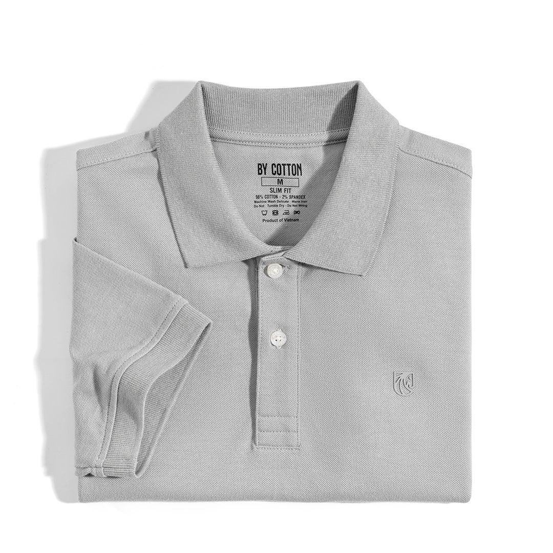 Áo Thun Polo Basic Pique 1.0 - Grey