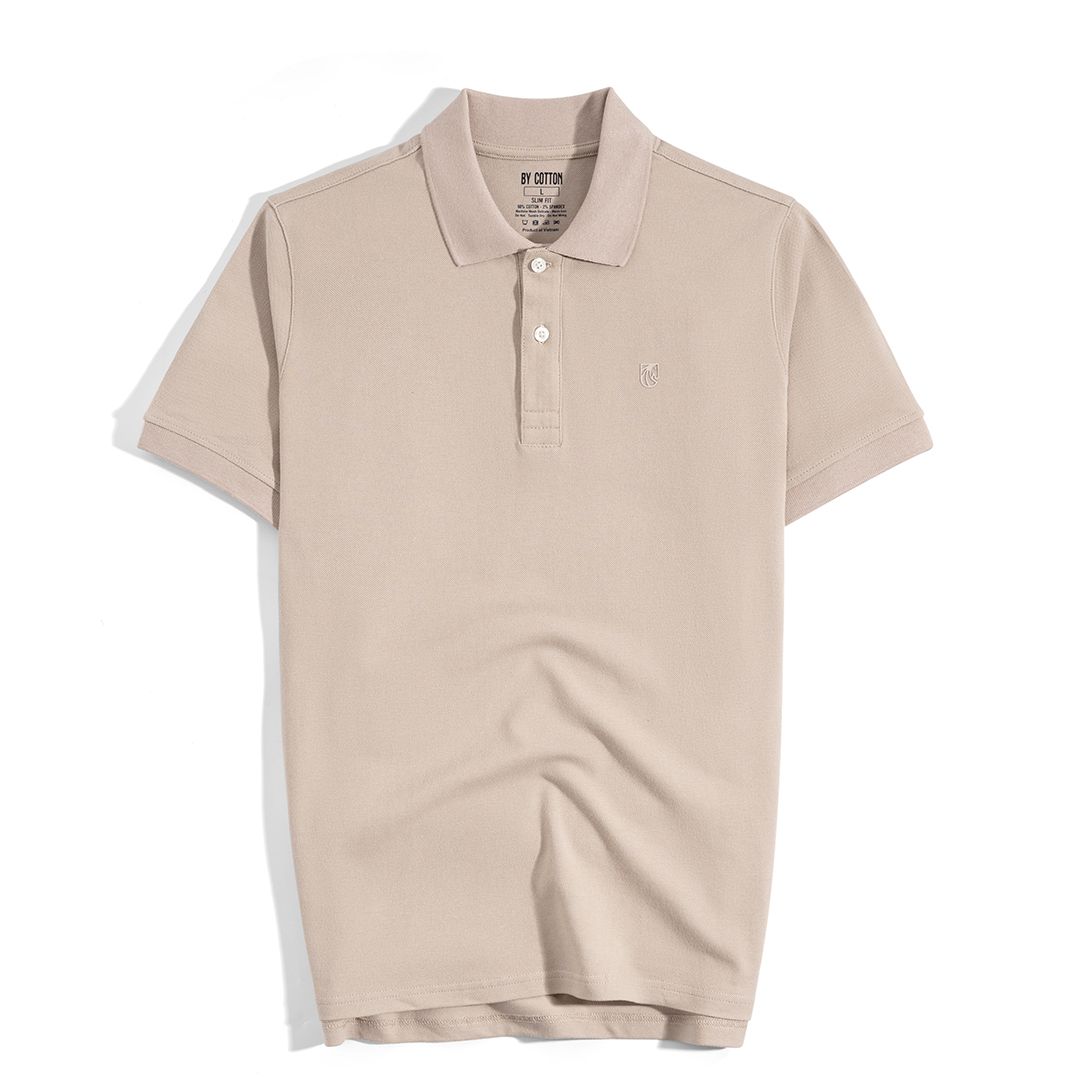 Áo Thun Polo Basic Pique 1.0 - Cream