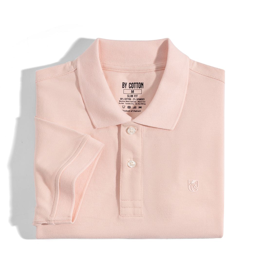 Áo Thun Polo Basic Pique 1.0 - Light Pink