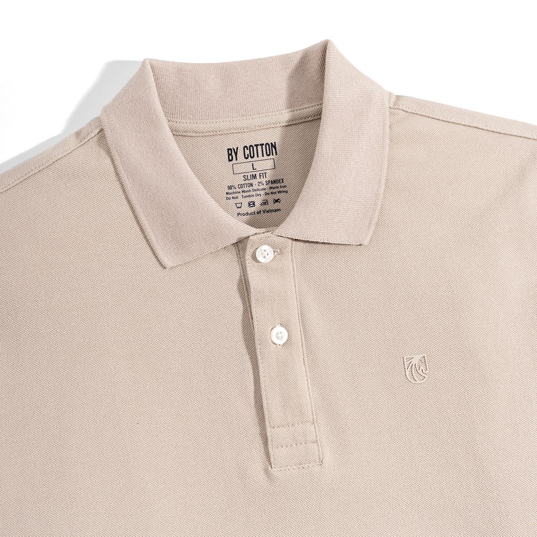 Áo Thun Polo Basic Pique 1.0 - Cream