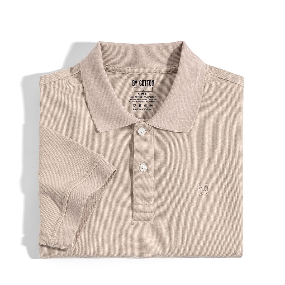 Áo Thun Polo Basic Pique 1.0 - Cream