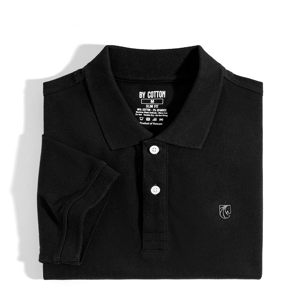 Áo Thun Polo Basic Pique 1.0 - Black