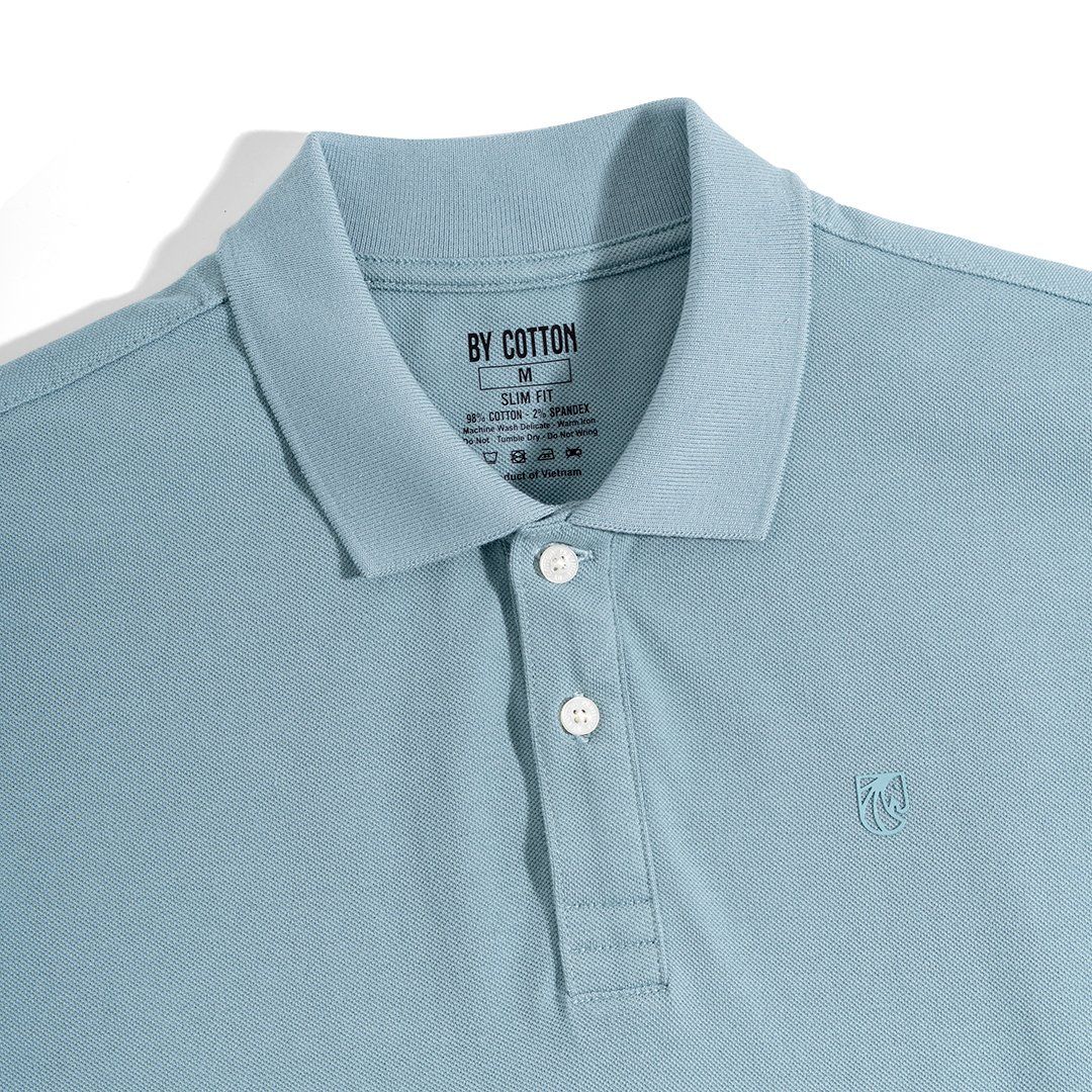 Áo Thun Polo Basic Pique 1.0 - Cyan