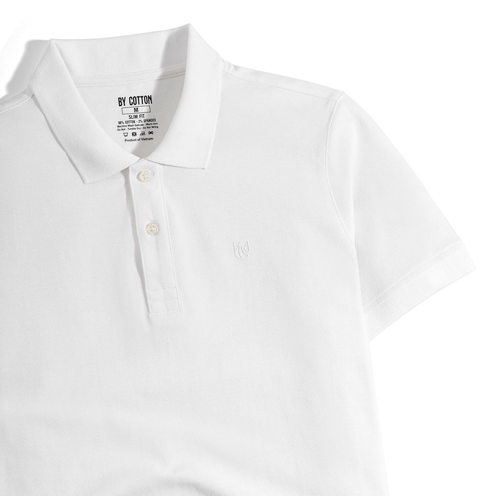 Áo Thun Polo Basic Pique 1.0 - White
