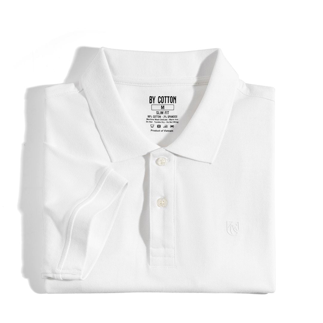 Áo Thun Polo Basic Pique 1.0 - White