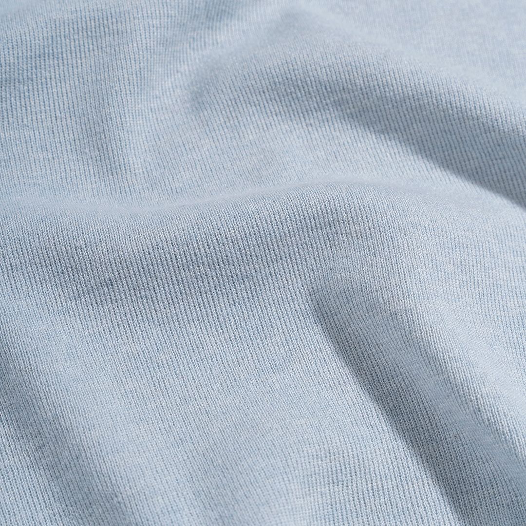 Áo Thun Polo Dệt Kim Sợi Plain Màu Xanh Pastel