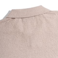 Áo Thun Polo Dệt Kim Textured Trơn Màu Hồng Pastel