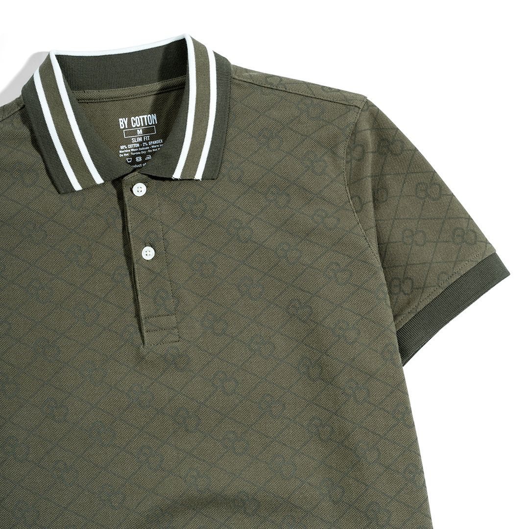 Áo Thun Polo Pique 2.0 - Monogram Dark Green 2025