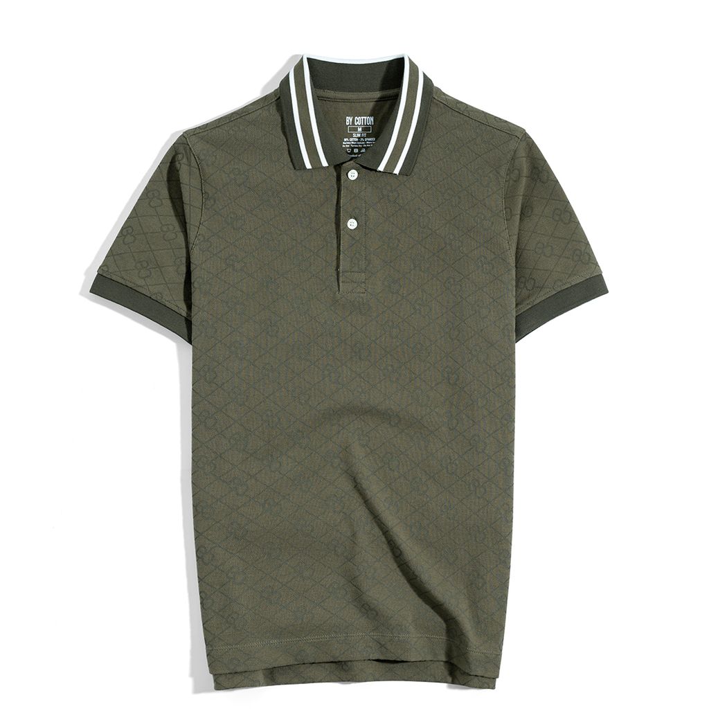 Áo Thun Polo Pique 2.0 - Monogram Dark Green 2025