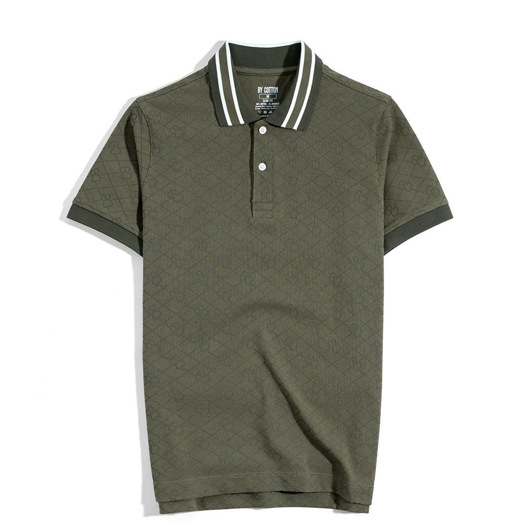 Áo Thun Polo Pique 2.0 - Monogram Dark Green 2025