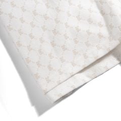 Áo Thun Polo Pique Trắng In Tràn Monogram BC