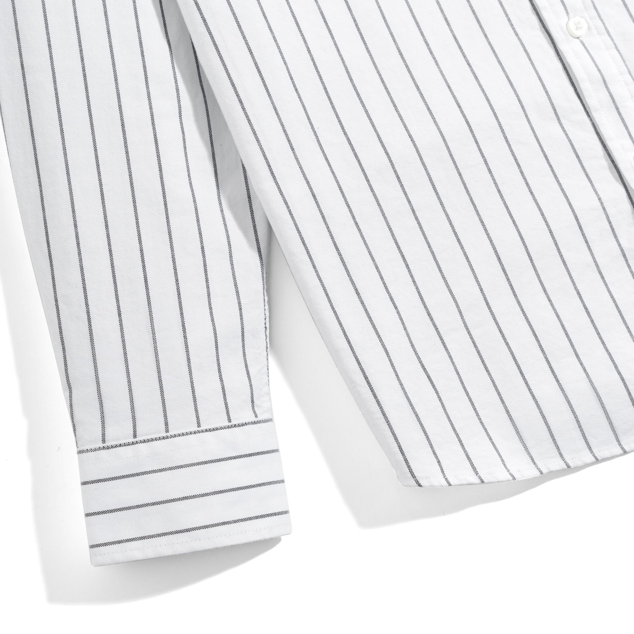 Áo Sơ Mi Oxford Trắng Sọc Đen 1124