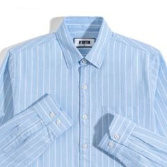 Áo Sơ Mi Oxford Xanh Sọc Trắng 1124