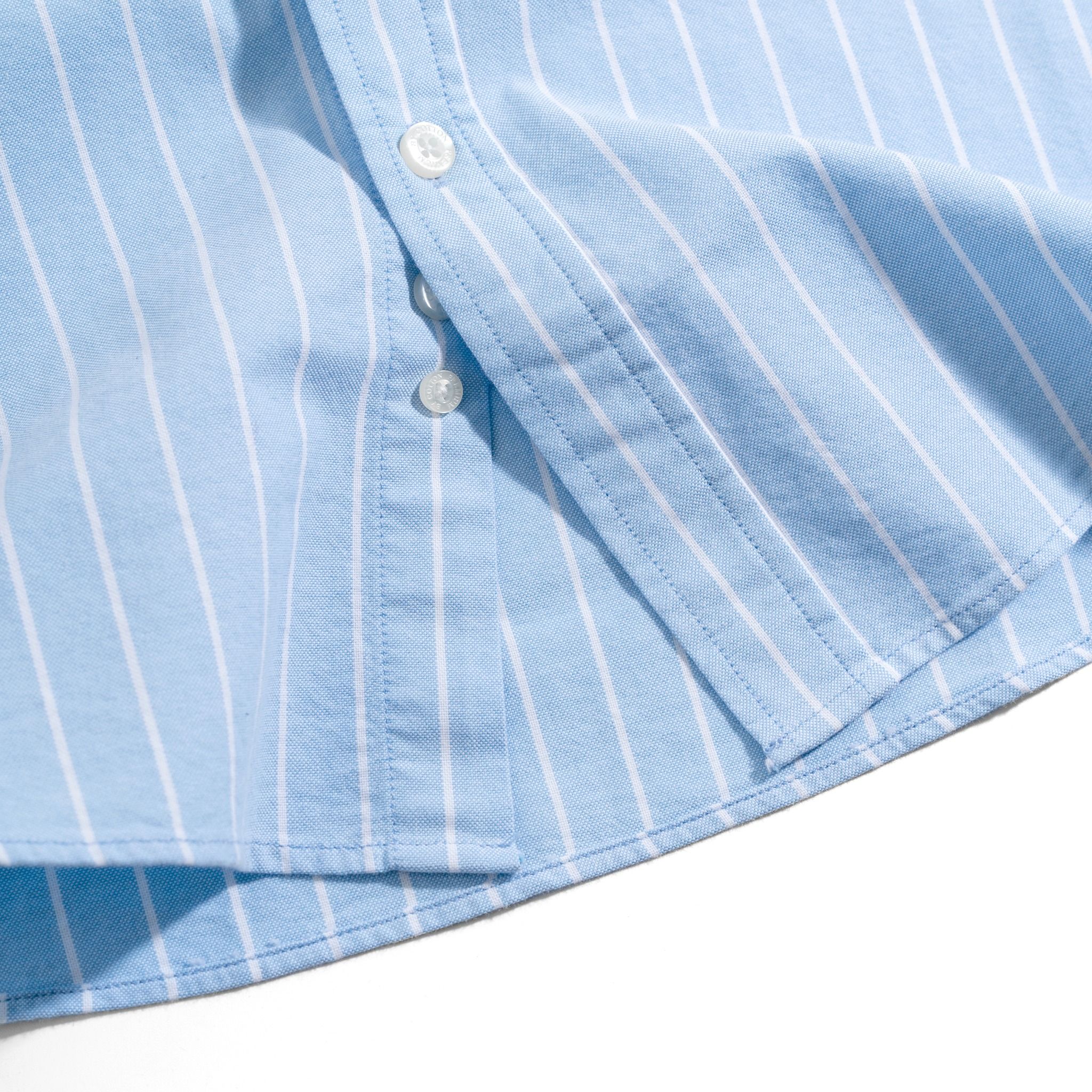 Áo Sơ Mi Oxford Xanh Sọc Trắng 1124