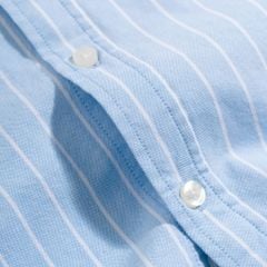 Áo Sơ Mi Oxford Xanh Sọc Trắng 1124