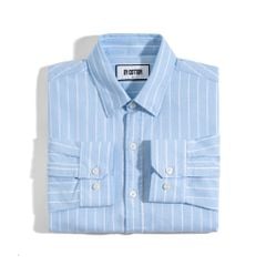 Áo Sơ Mi Oxford Xanh Sọc Trắng 1124