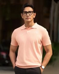 Áo Thun Polo Dệt Kim Cao Cấp Hồng - SS2