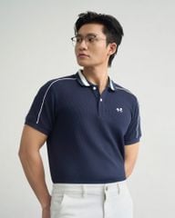 Áo Thun Polo Waffle Xanh Đen Thêu Ngựa