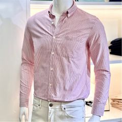 PINK RED STRIPES OXFORD SHIRT
