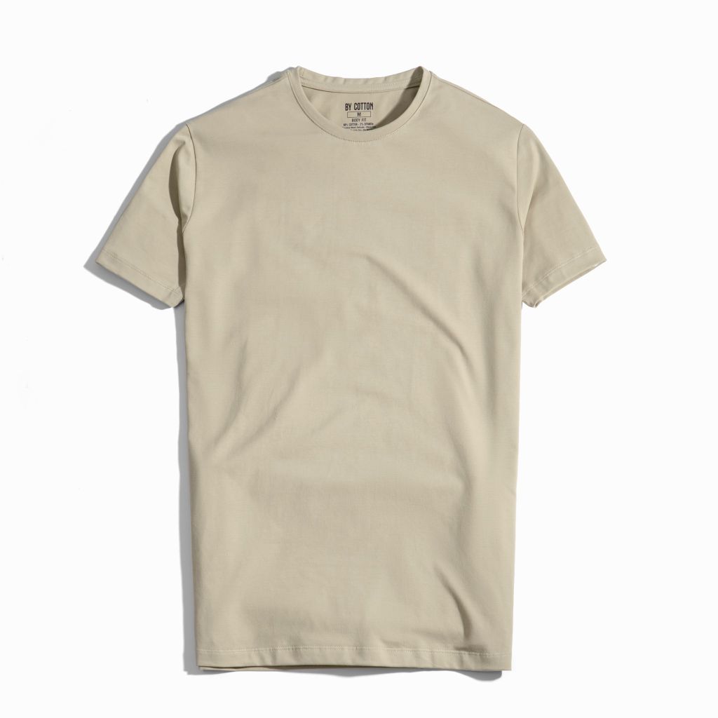 Áo Thun Cổ Tròn By Cotton Basic Kem