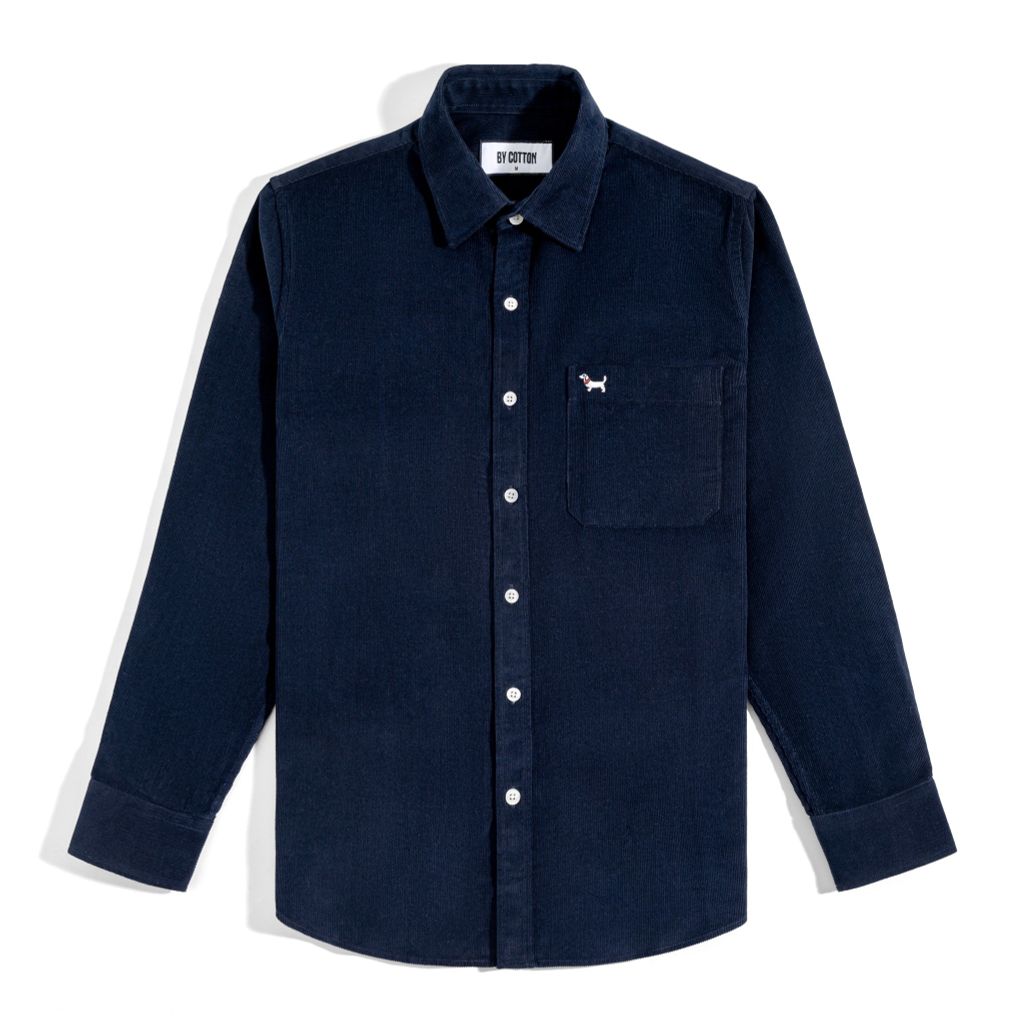 Áo Sơ Mi Nam By Cotton Velvet Xanh Đen