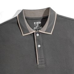 Áo Thun Polo 2Layer Xám - Viền Bo