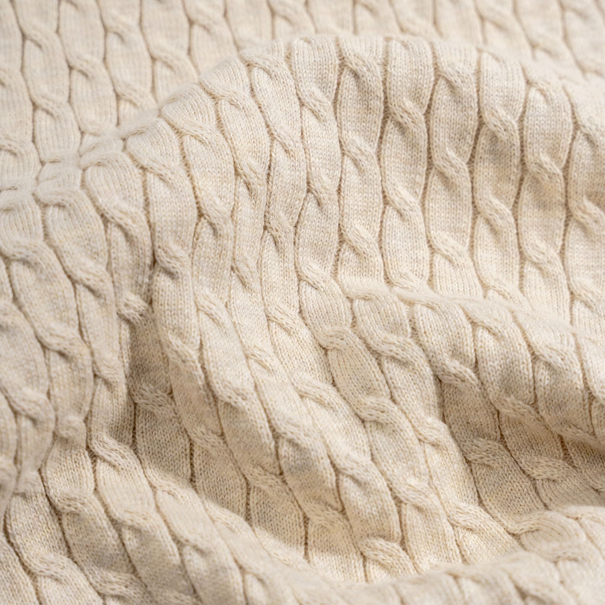 Áo Thun Polo Dệt Kim Twist - Be