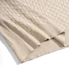 Áo Thun Polo Dệt Kim Twist - Be