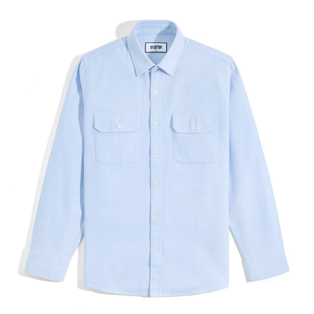 Áo Sơ Mi Nam Oxford Light Blue Có Túi