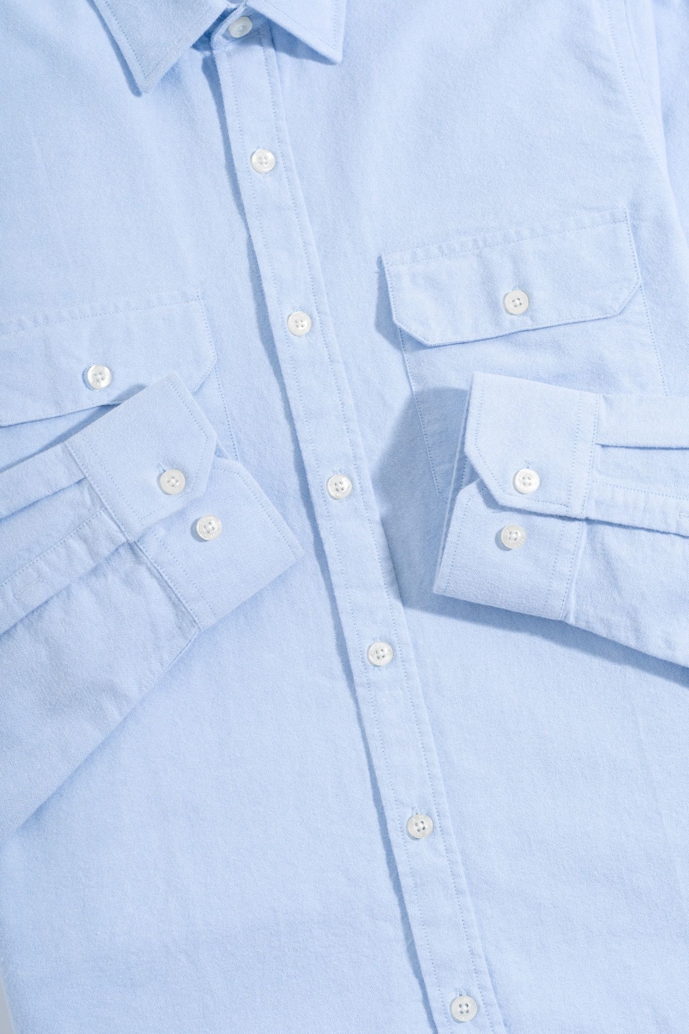 Áo Sơ Mi Nam Oxford Light Blue Có Túi