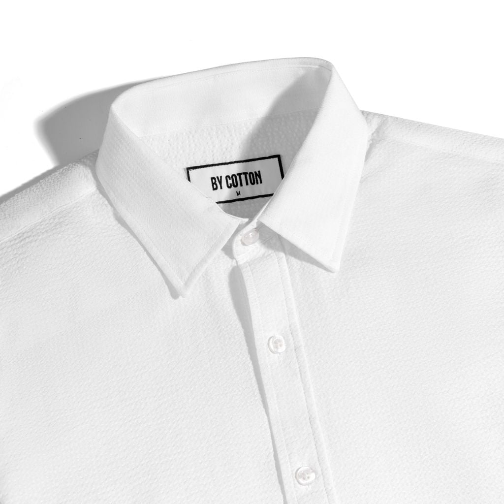 Áo Sơ Mi Nam Trắng Art Vải Nhăn