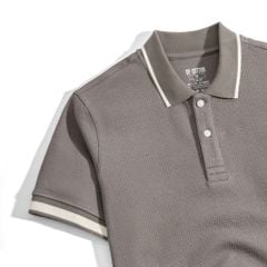 Áo Thun Polo Nam By Cotton Gân Nâu
