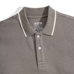 Áo Thun Polo Nam By Cotton Gân Nâu