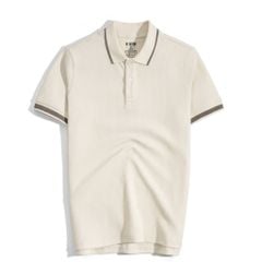 Áo Thun Polo Nam By Cotton Gân Kem