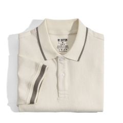 Áo Thun Polo Nam By Cotton Gân Kem