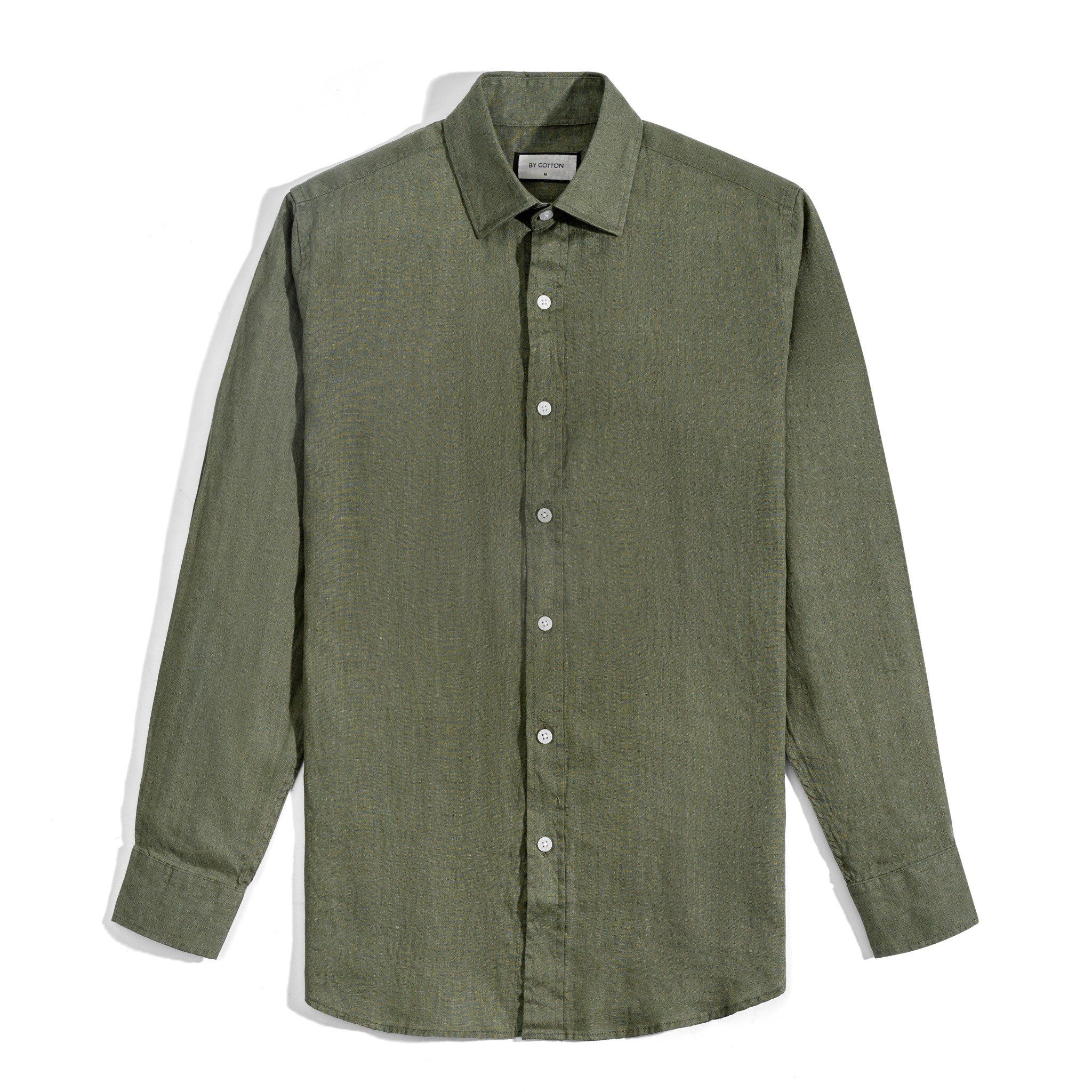 Áo Sơ Mi Nam By Cotton Linen Rêu