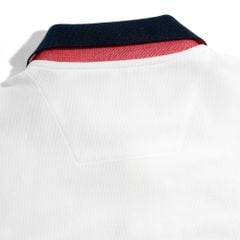 Áo Thun Polo Cool Pique Trắng Bo Cổ Xanh In B