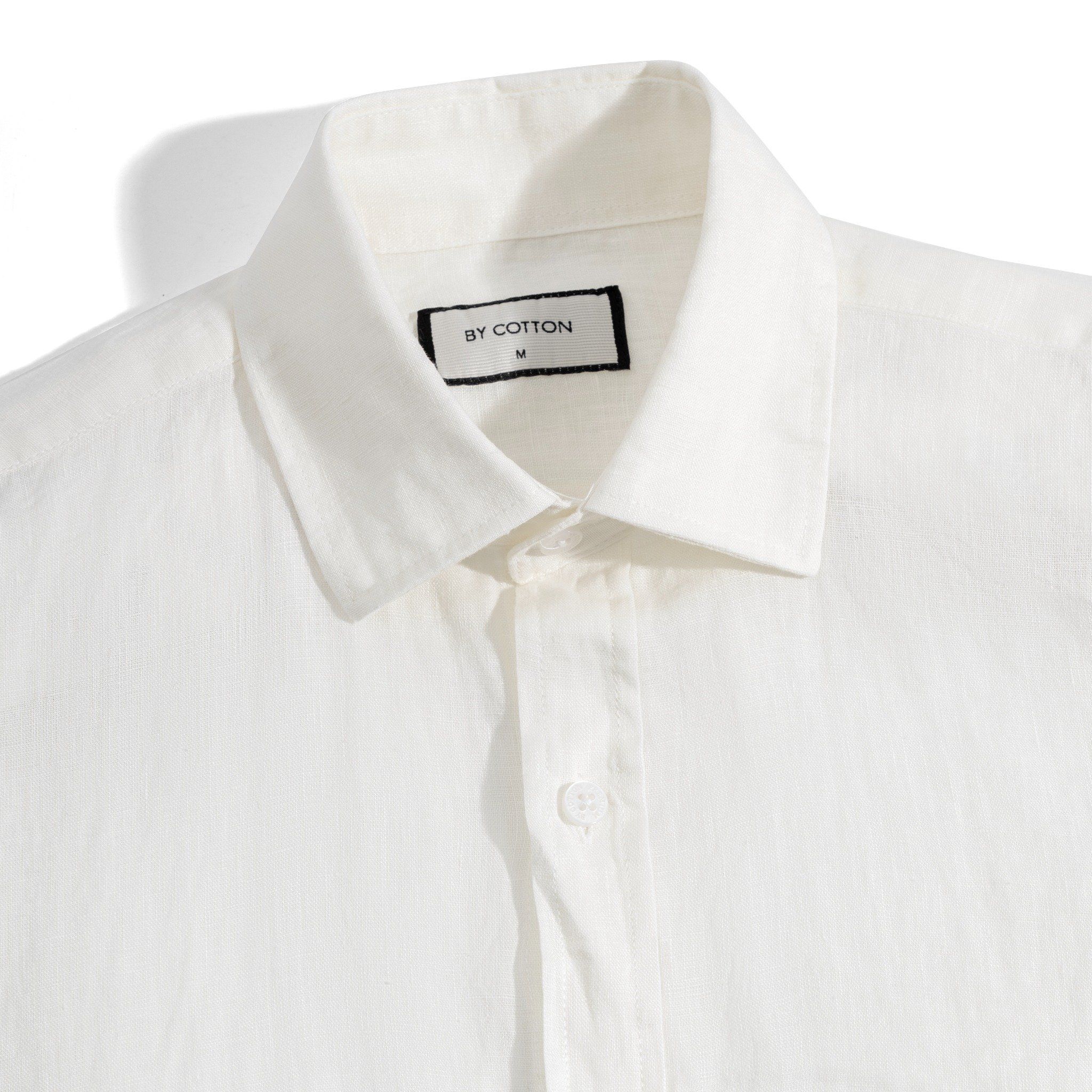 Áo Sơ Mi Nam By Cotton Linen Xám Kem