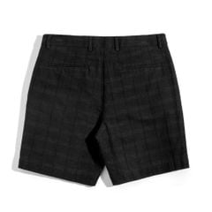 Quần Short Linen Sọc - Đen
