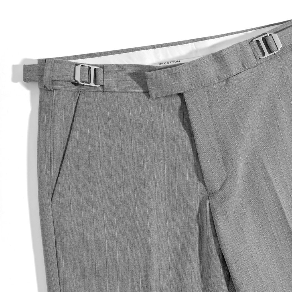 Premium Trouser Sidetab - Grey Stripes