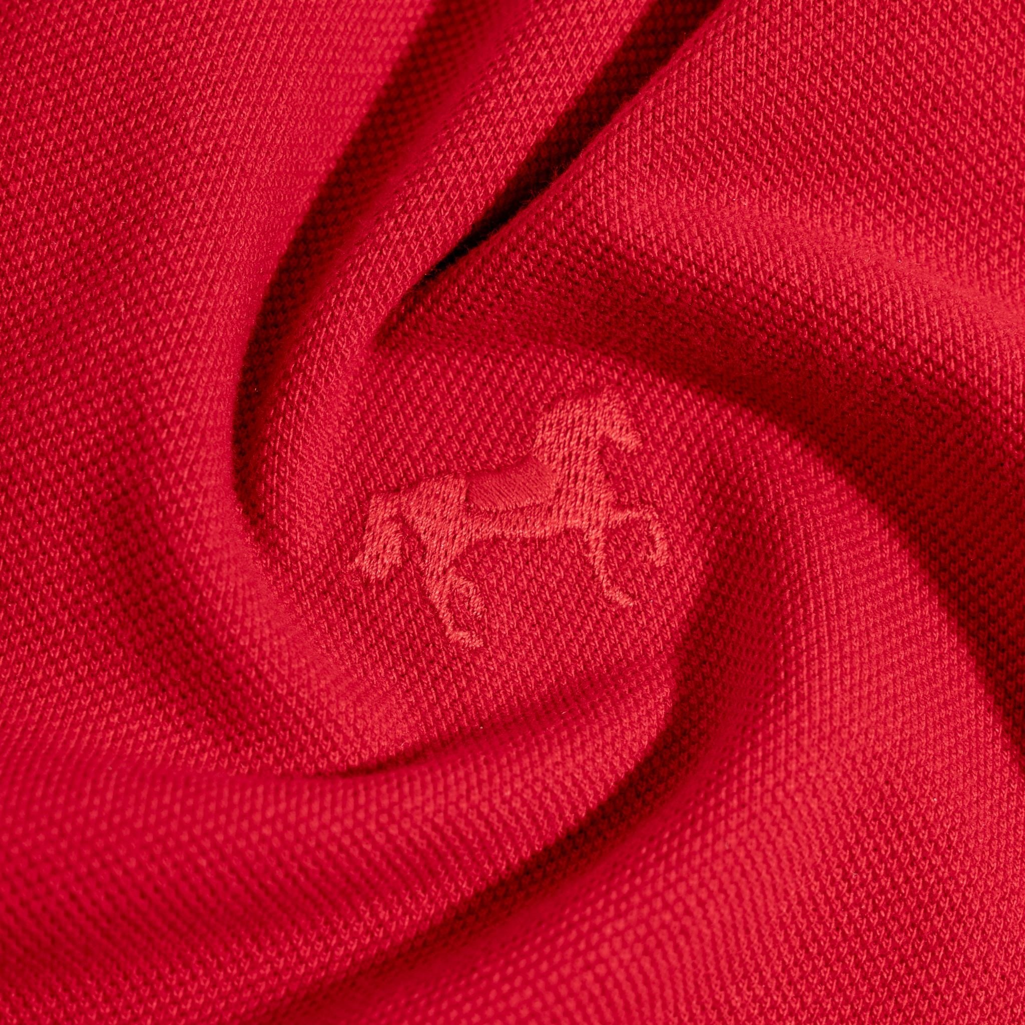 Áo Thun Polo Pique 2.0 Đỏ Thêu Logo