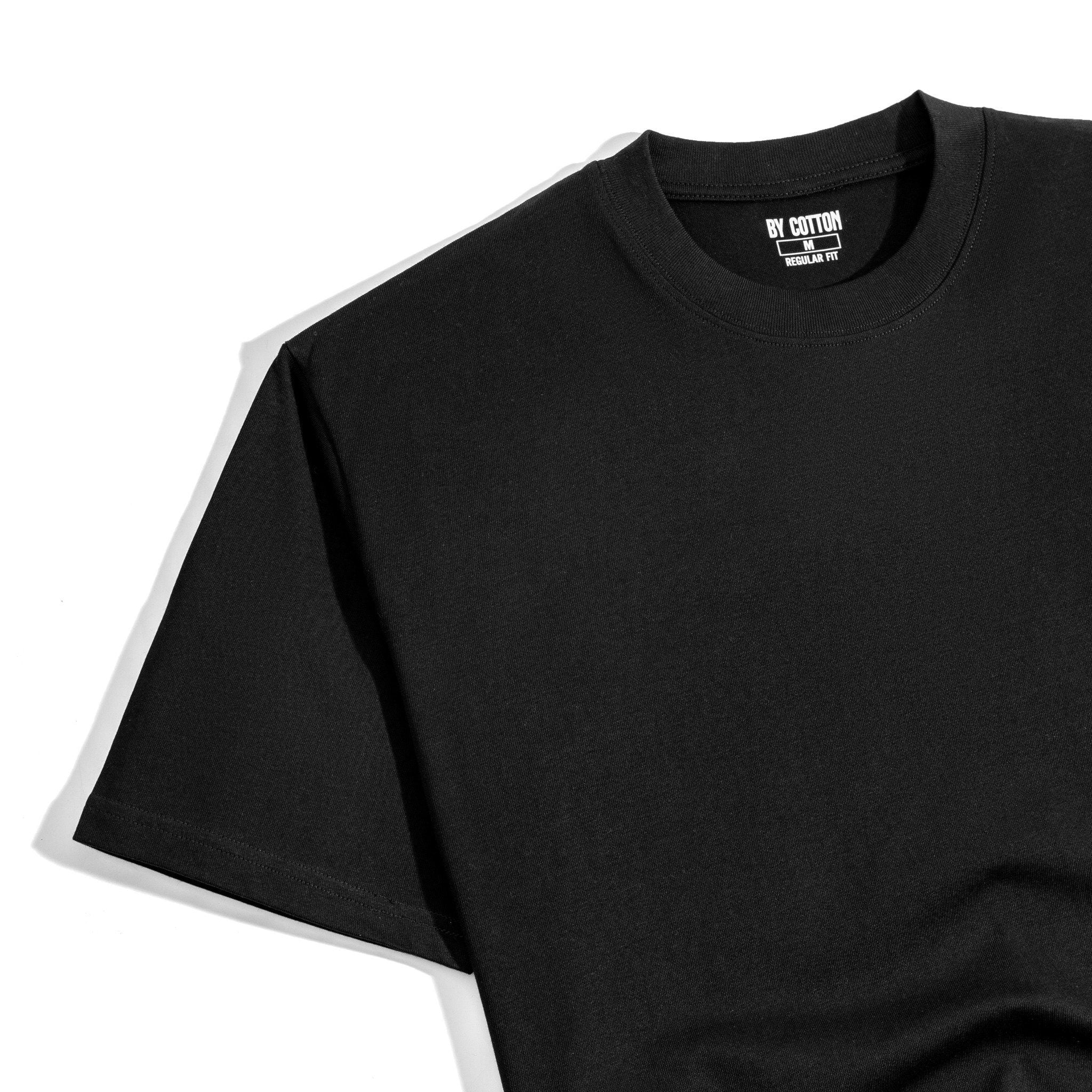Áo Thun Cổ Tròn Regular - Đen 2025