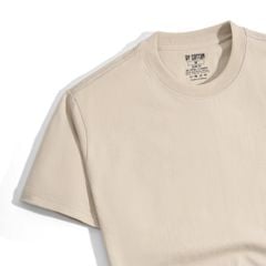 Áo Thun Cổ Tròn Form Slimfit - Màu Be